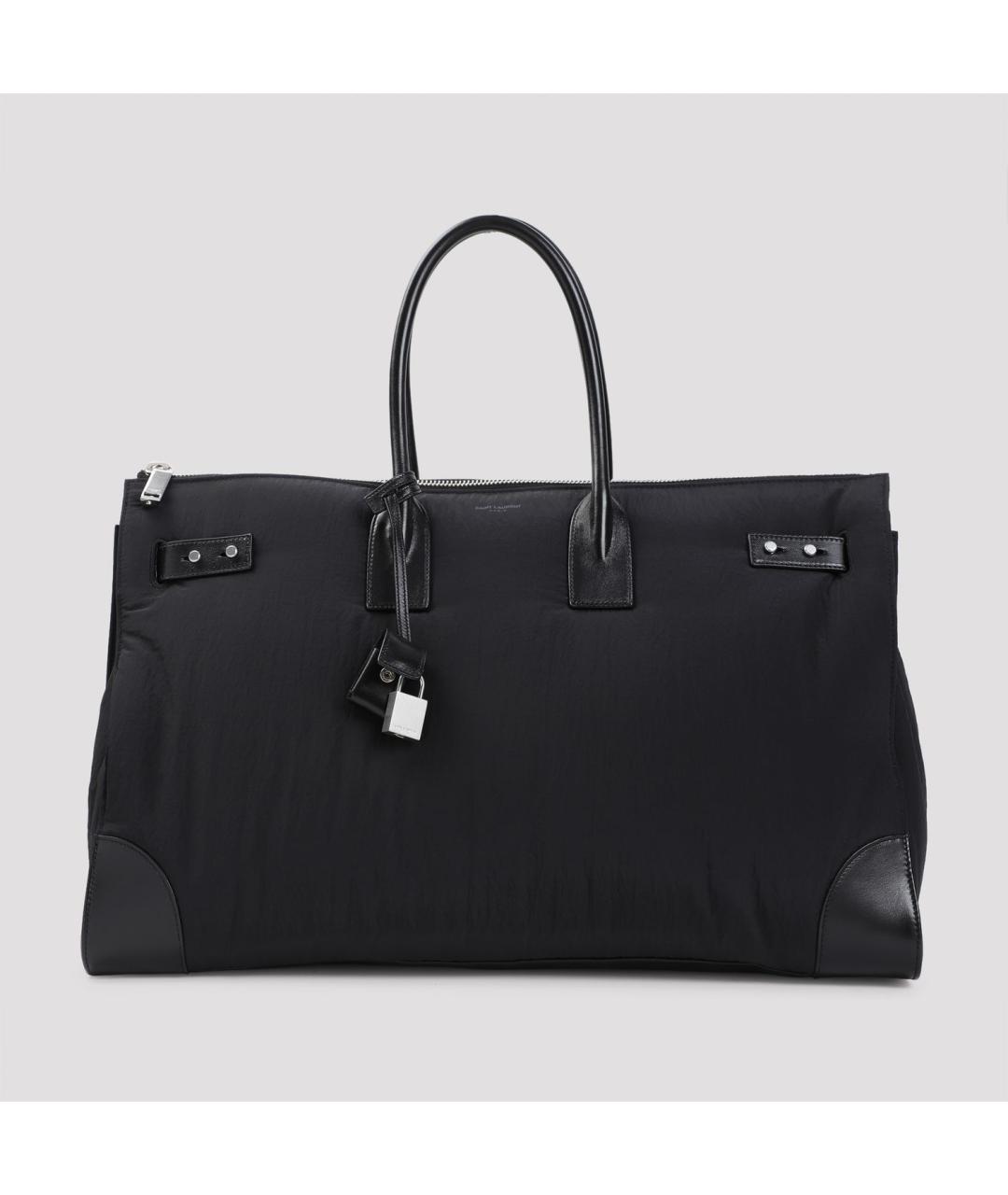 SAINT LAURENT Черная кожаная сумка на плечо, фото 2