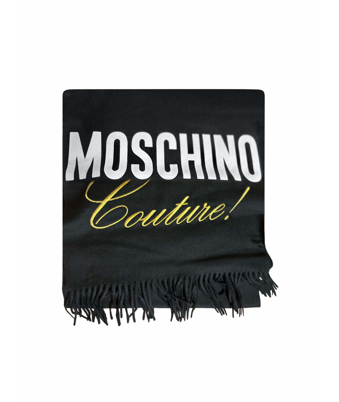 MOSCHINO Черный шерстяной шарф, фото 1