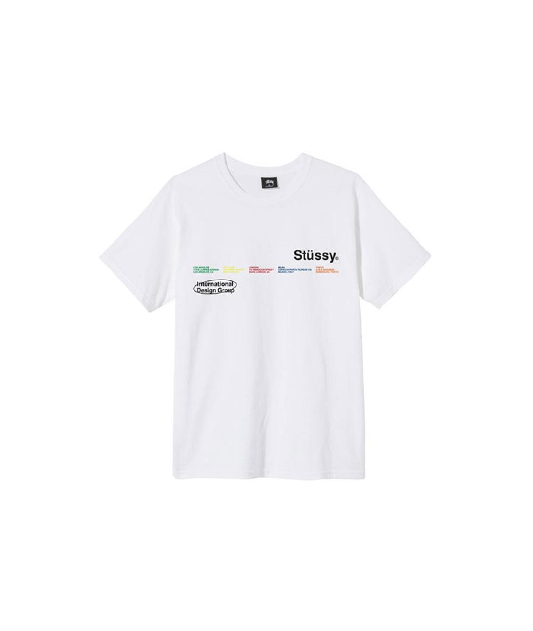 STUSSY Белая футболка, фото 1