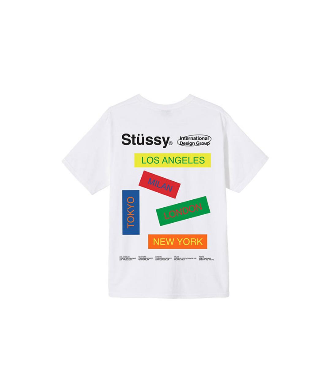 STUSSY Белая футболка, фото 2