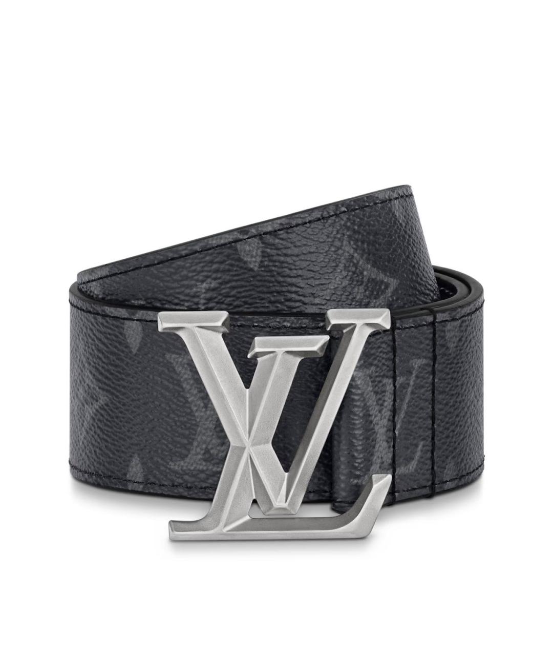 LOUIS VUITTON Черный кожаный ремень, фото 2