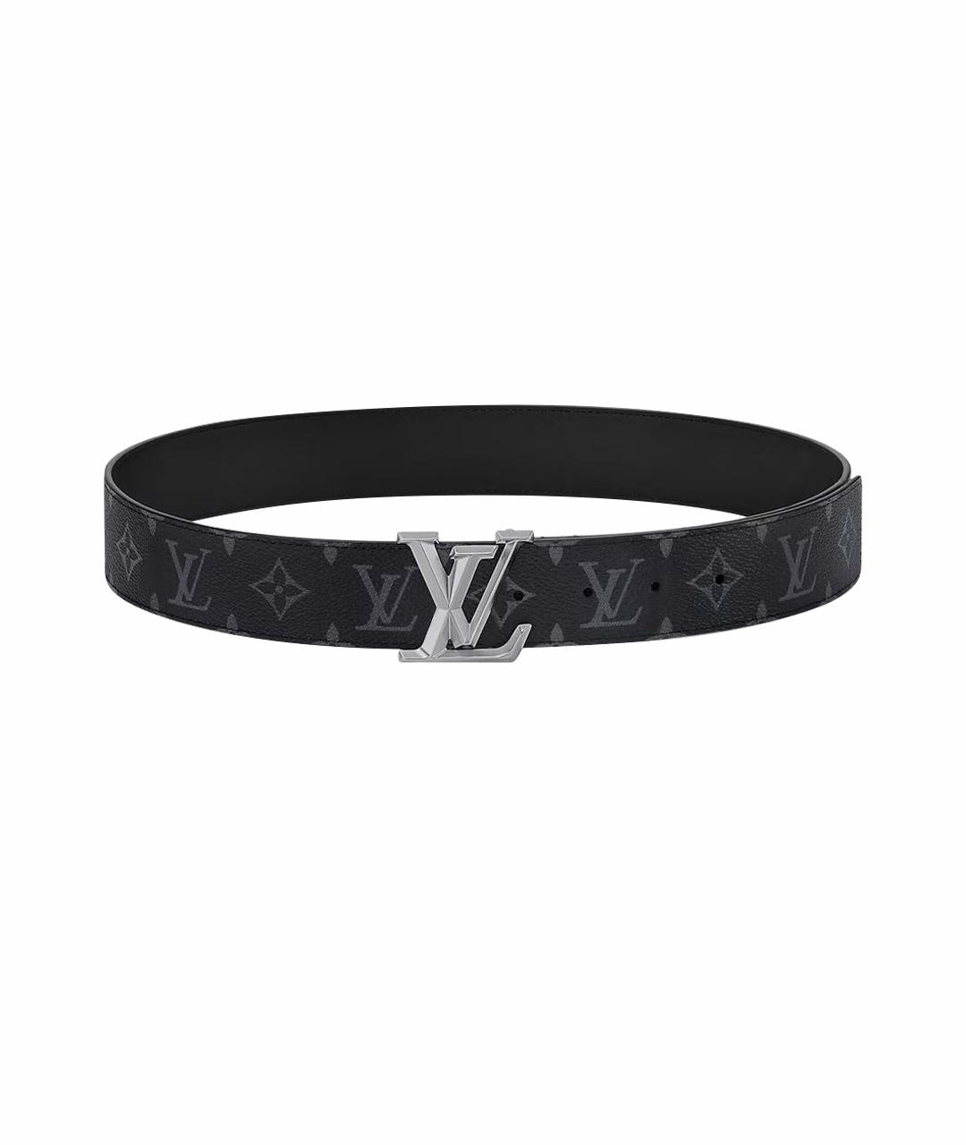 LOUIS VUITTON Черный кожаный ремень, фото 1