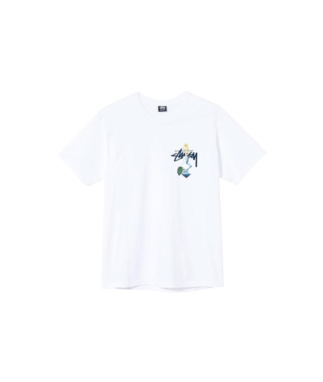 STUSSY Белая хлопковая футболка, фото 1