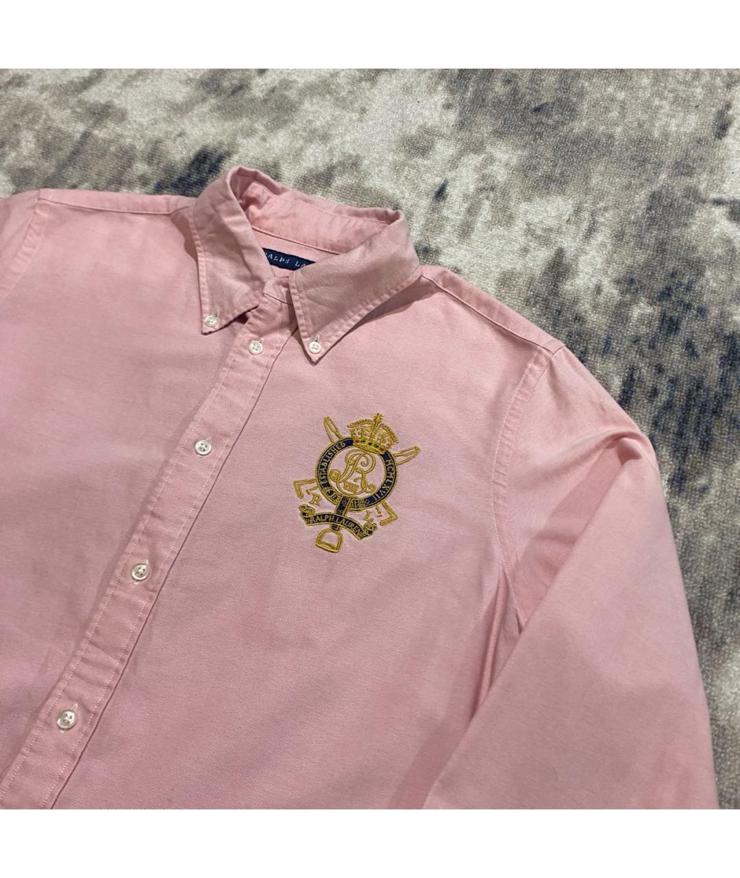 RALPH LAUREN Розовая хлопковая рубашка, фото 2