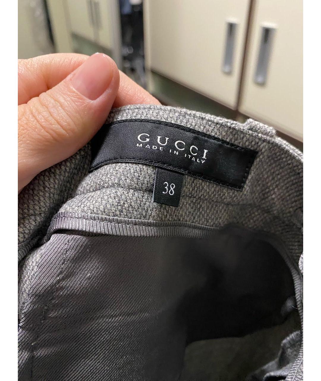 GUCCI Серые брюки широкие, фото 4