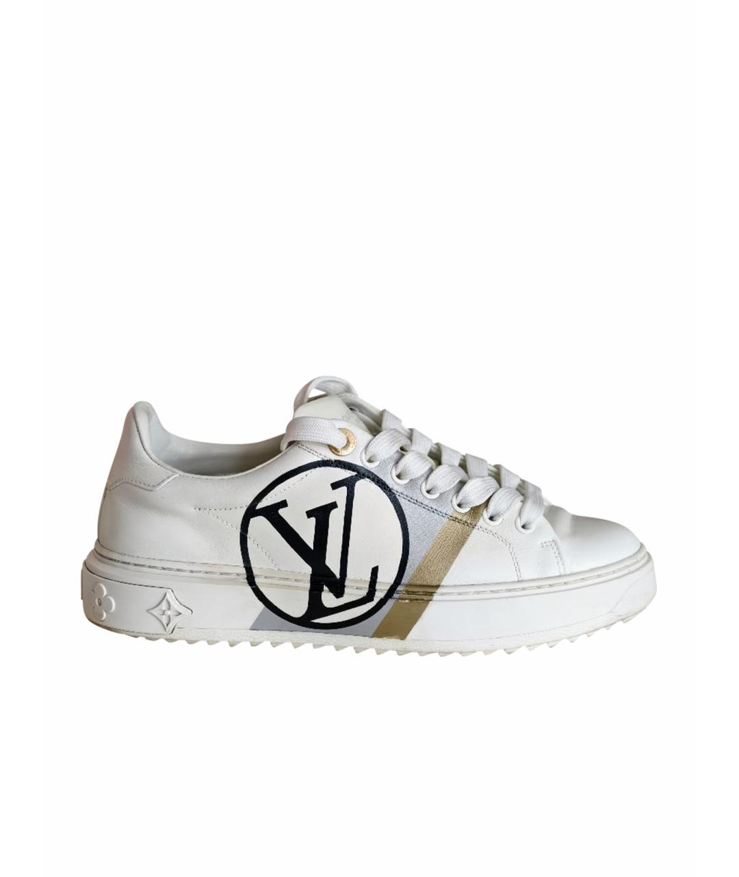 LOUIS VUITTON Белые кожаные кеды, фото 1