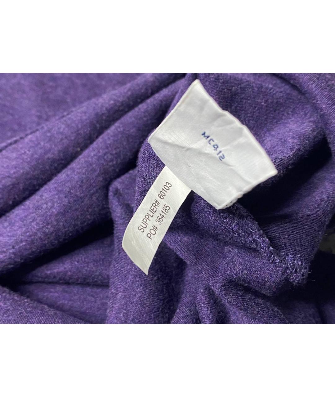 POLO RALPH LAUREN Фиолетовое хлопковое поло с длинным рукавом, фото 9