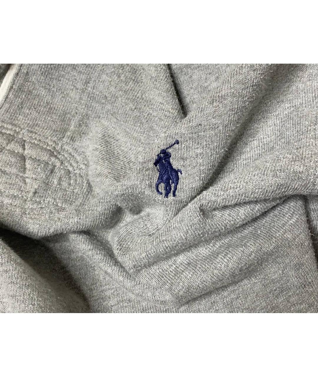 POLO RALPH LAUREN Серое хлопковое поло с длинным рукавом, фото 5