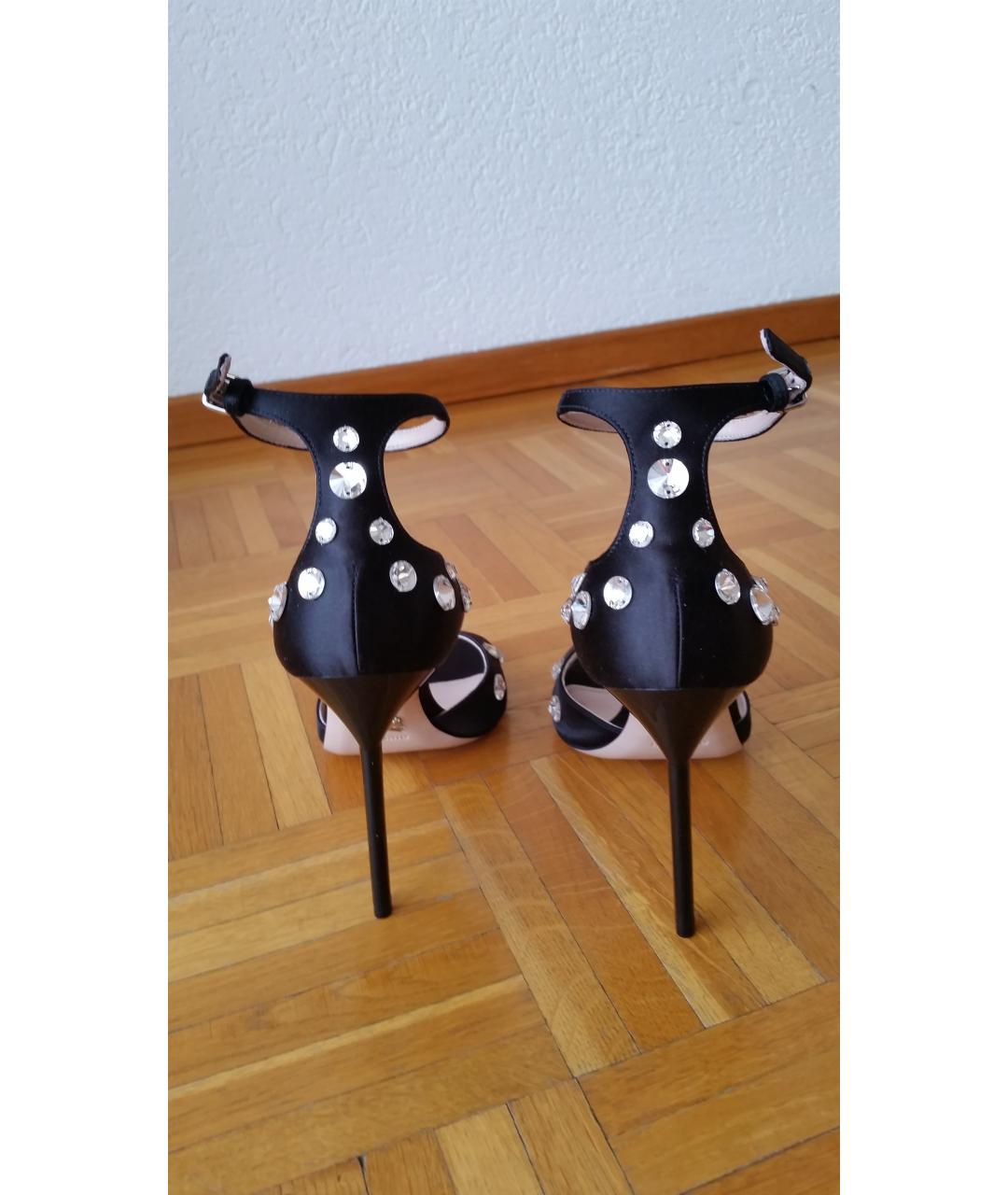 MIU MIU Черные босоножки, фото 3