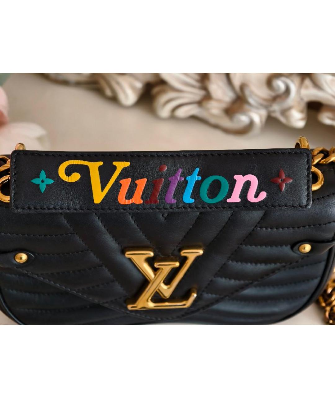 LOUIS VUITTON Черная кожаная сумка с короткими ручками, фото 8