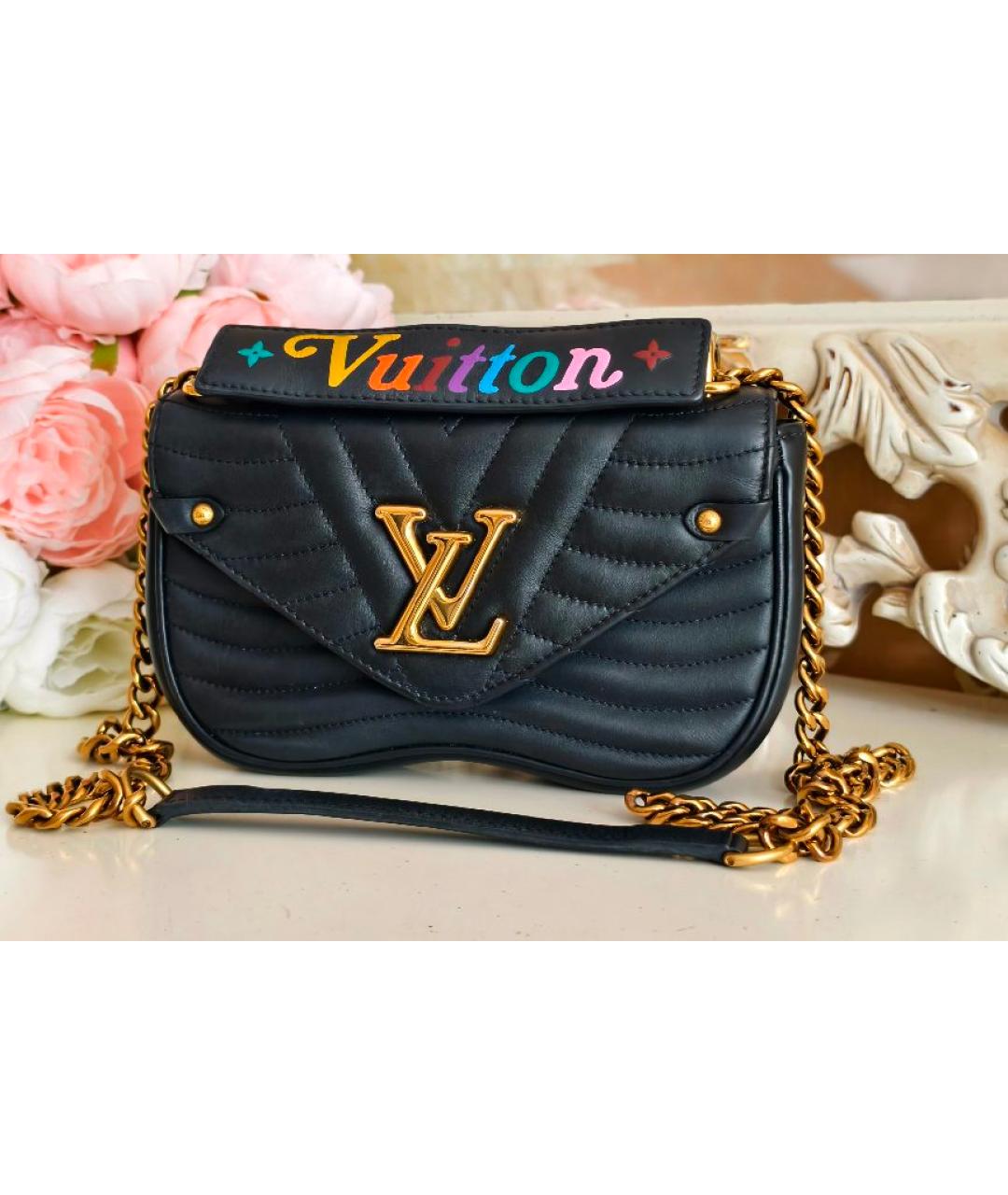 LOUIS VUITTON Черная кожаная сумка с короткими ручками, фото 2