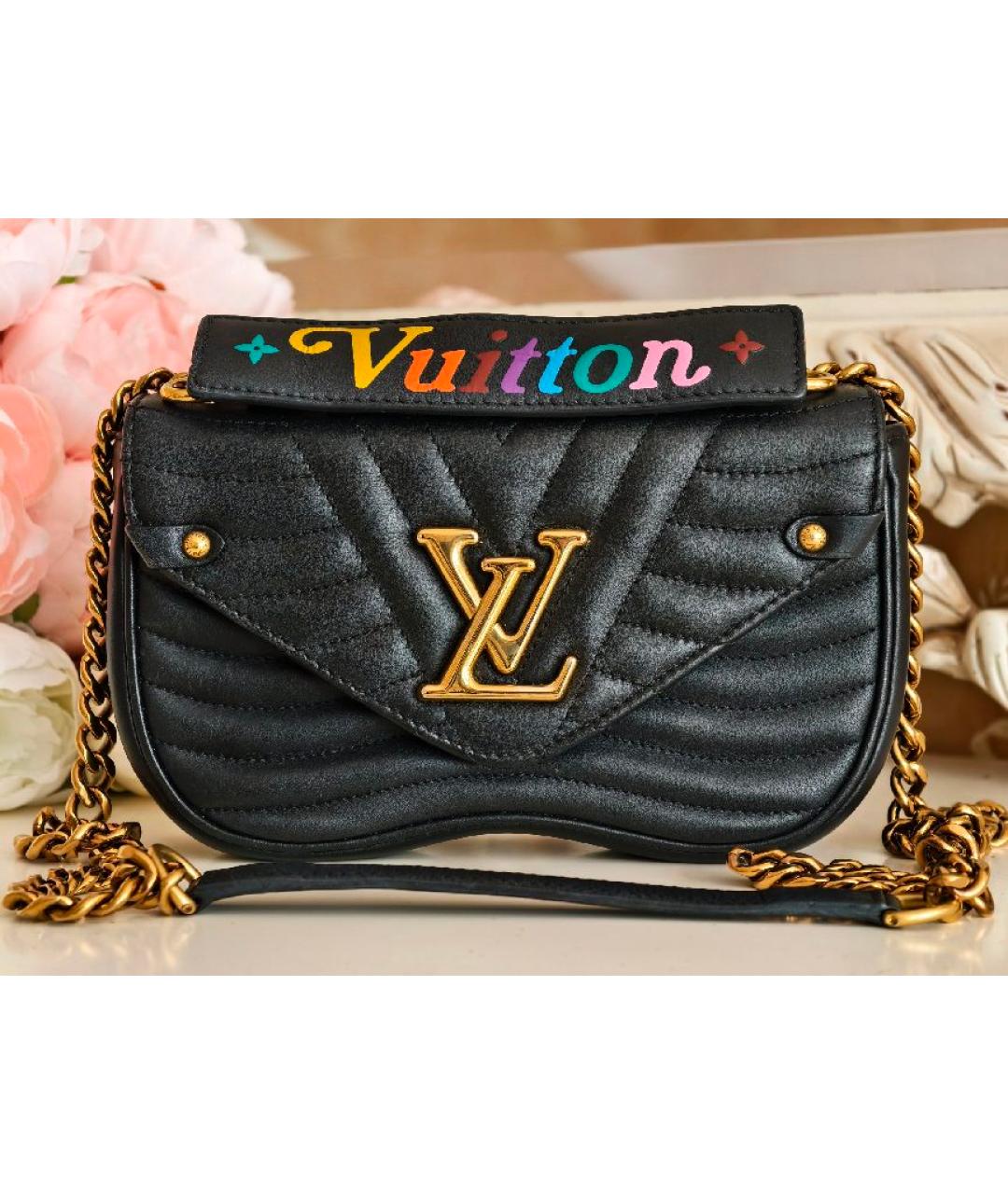 LOUIS VUITTON Черная кожаная сумка с короткими ручками, фото 9