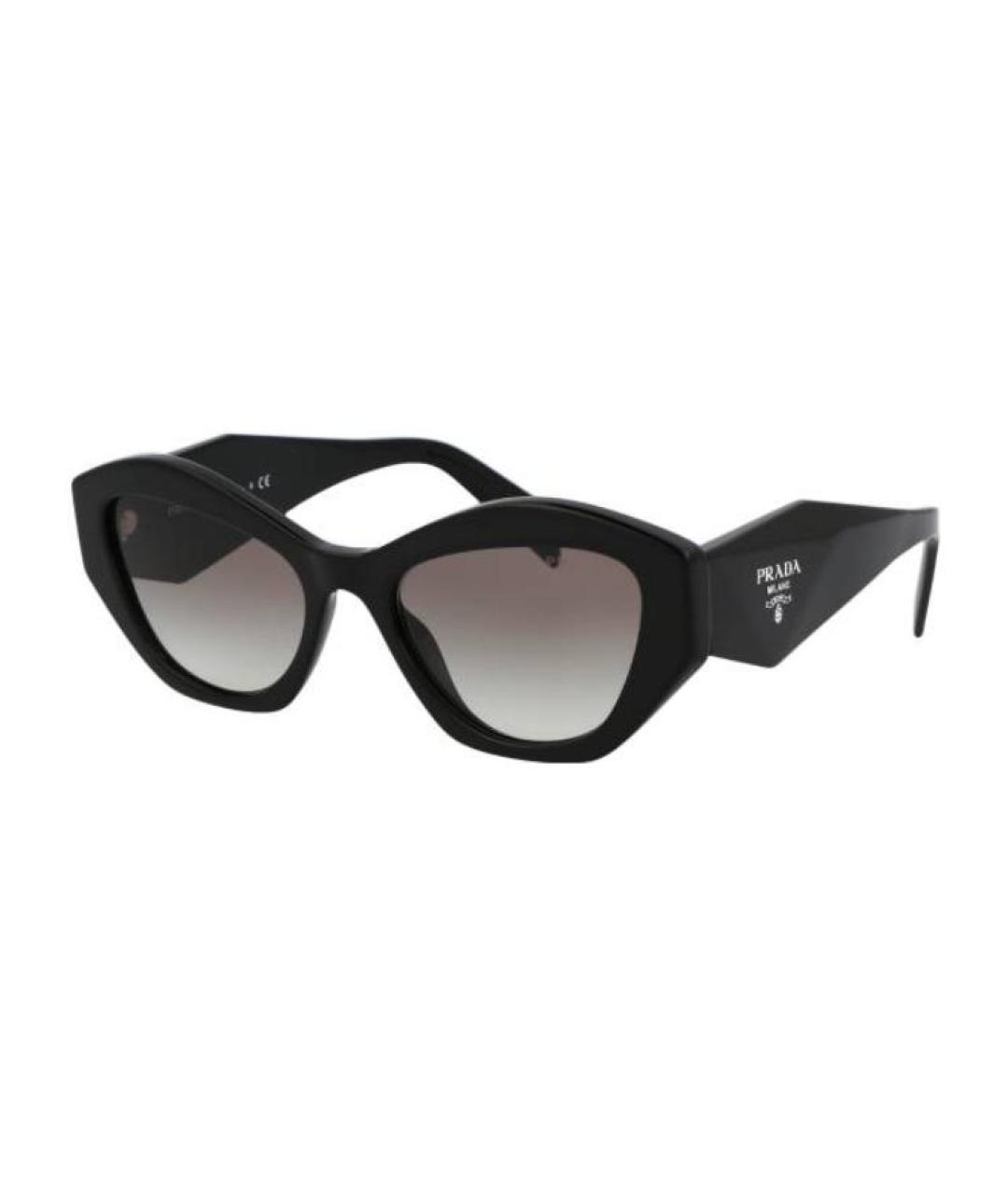 PRADA Черные пластиковые солнцезащитные очки, фото 1