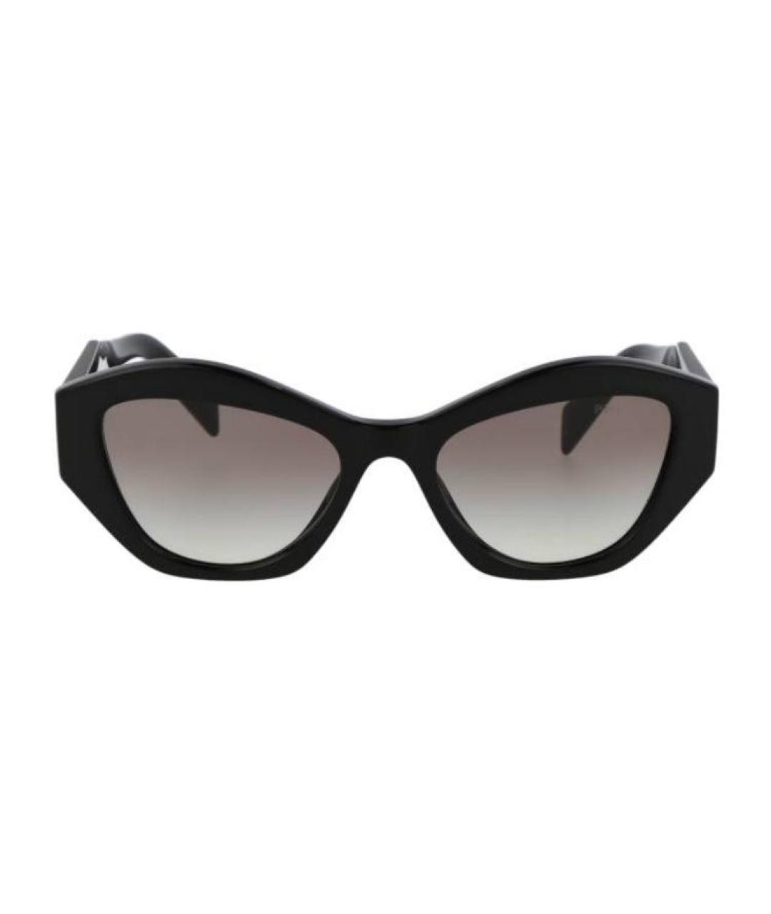 PRADA Черные пластиковые солнцезащитные очки, фото 2
