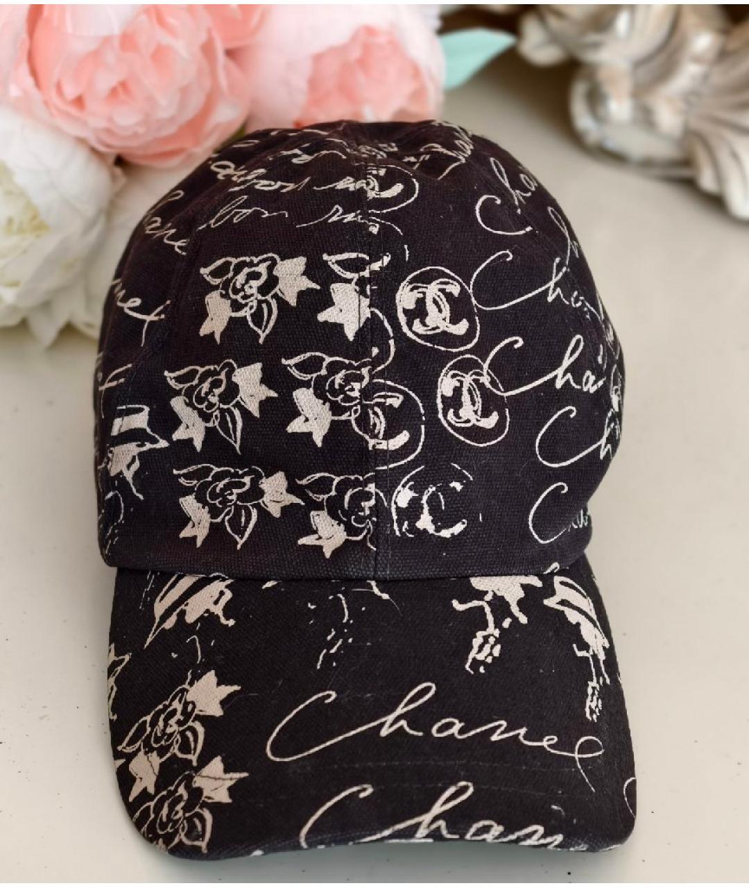 CHANEL Черная хлопковая кепка, фото 10