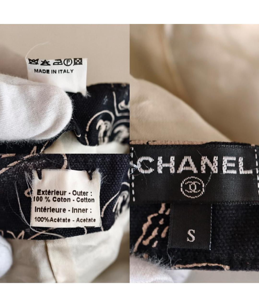CHANEL Черная хлопковая кепка, фото 6