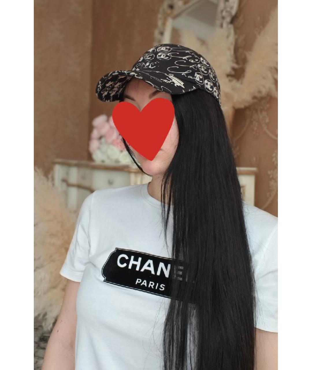 CHANEL Черная хлопковая кепка, фото 5