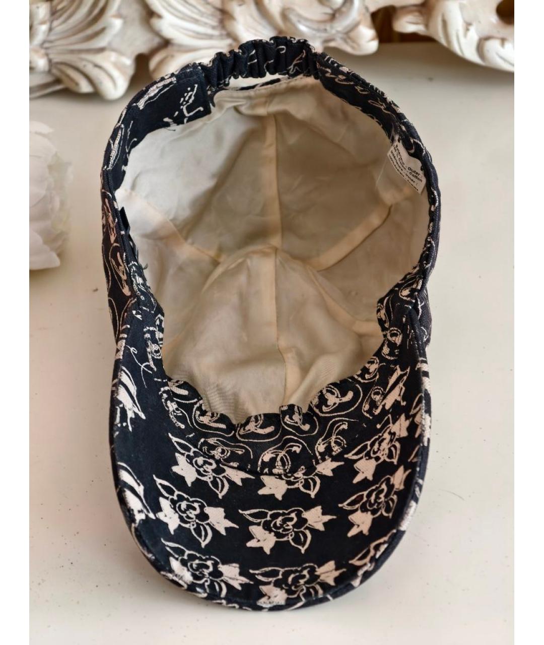 CHANEL Черная хлопковая кепка, фото 8