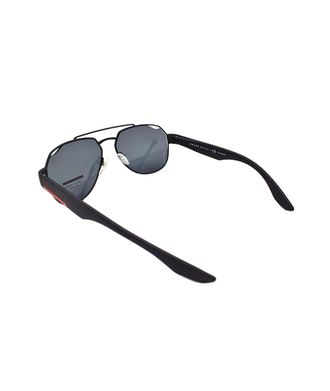 PRADA Черные металлические солнцезащитные очки, фото 3
