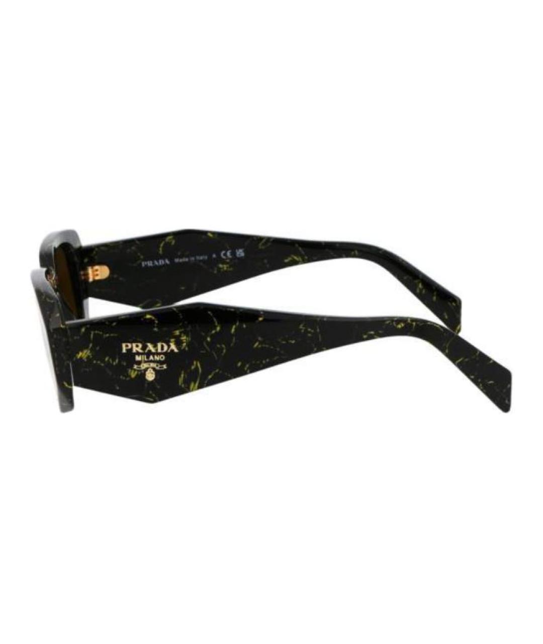 PRADA Черные пластиковые солнцезащитные очки, фото 3