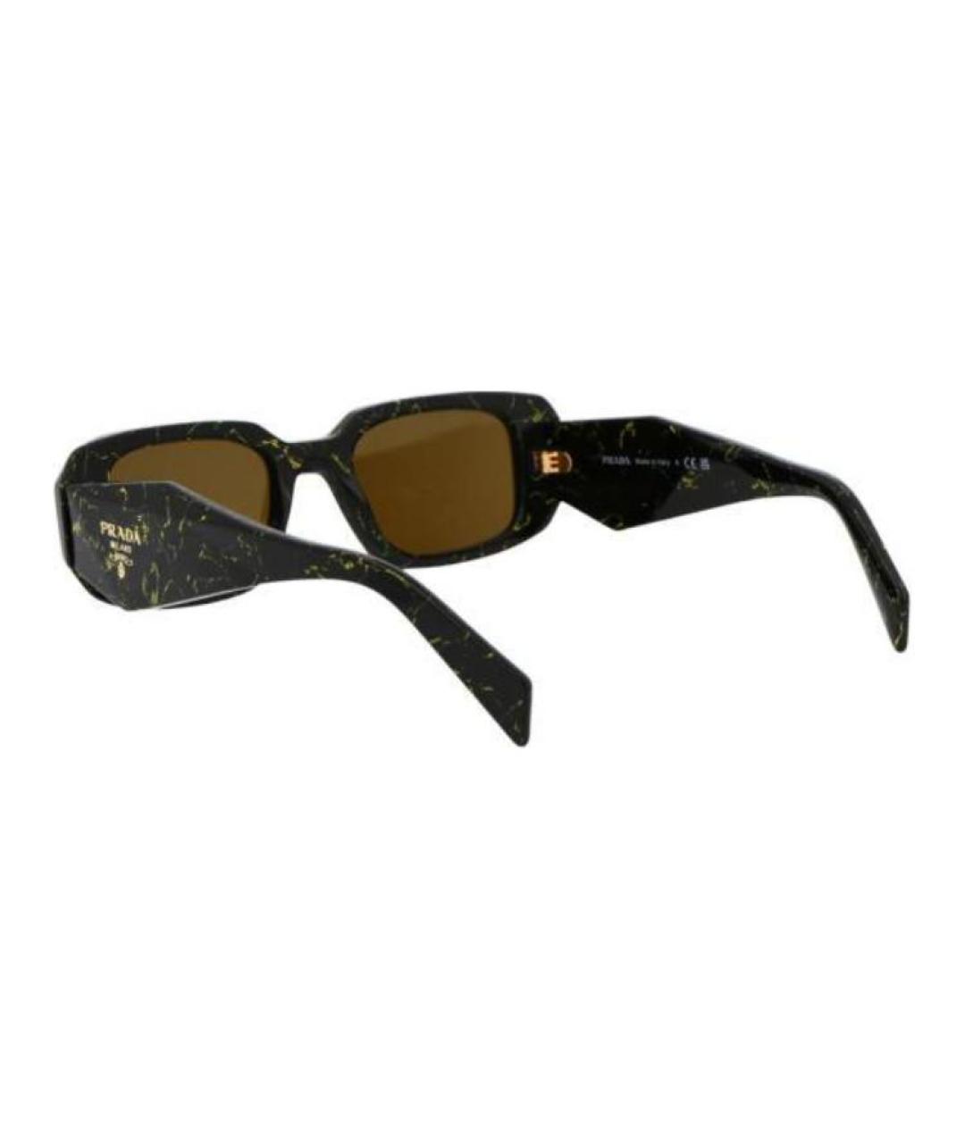 PRADA Черные пластиковые солнцезащитные очки, фото 4