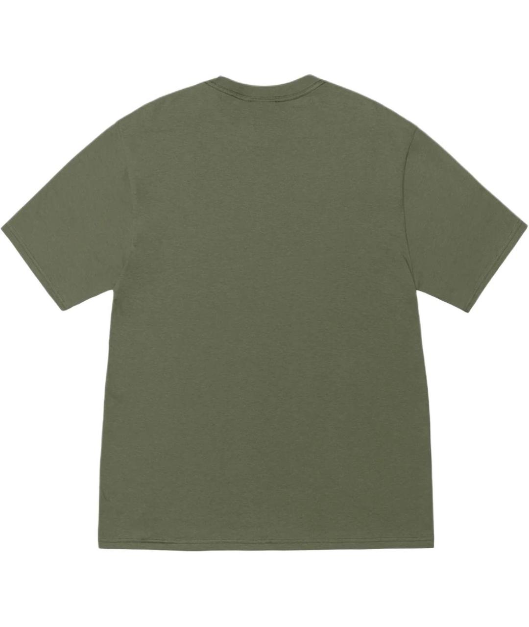 STUSSY Зеленая хлопковая футболка, фото 2
