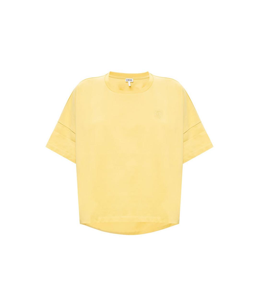 LOEWE Желтая хлопковая футболка, фото 1