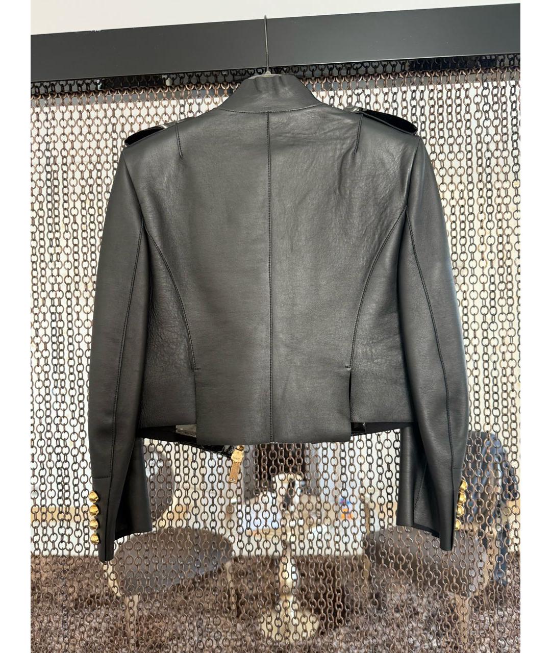 DSQUARED2 Черная кожаная куртка, фото 2