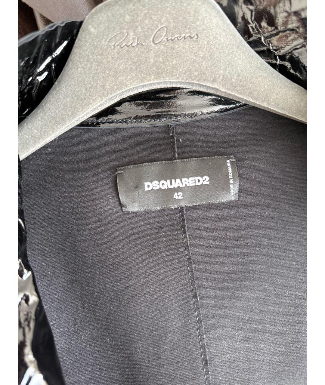 DSQUARED2 Черная кожаная куртка, фото 3