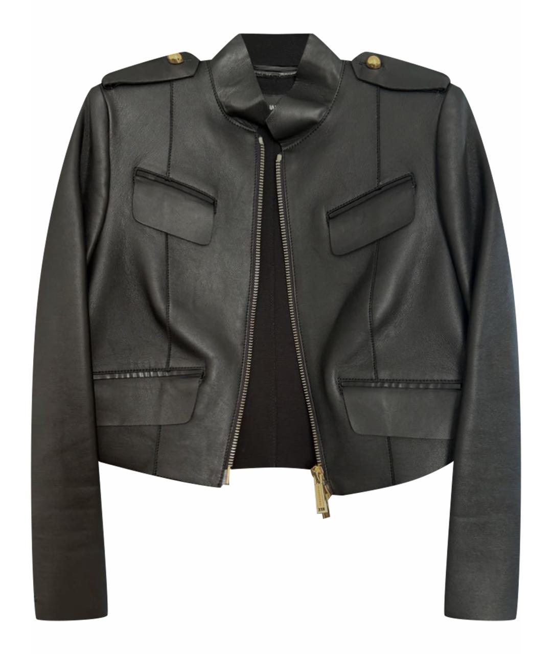 DSQUARED2 Черная кожаная куртка, фото 1
