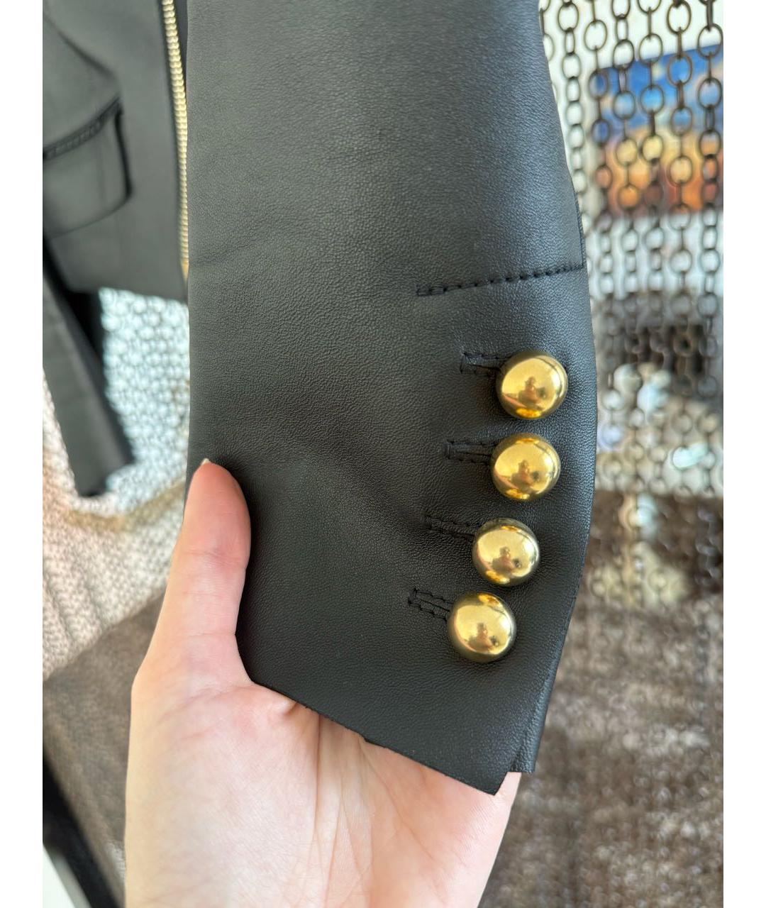 DSQUARED2 Черная кожаная куртка, фото 4