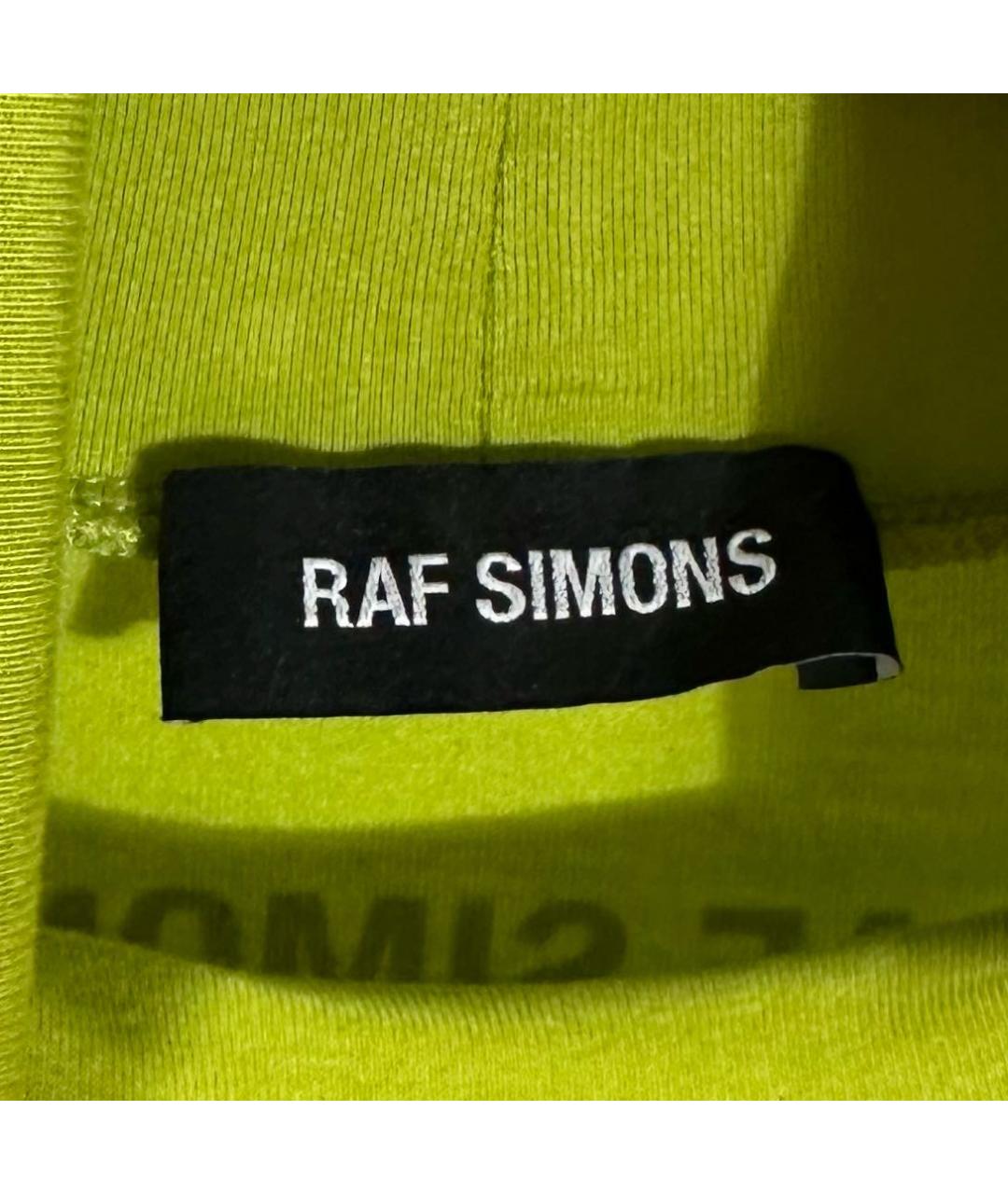 RAF SIMONS Салатовая хлопко-эластановая водолазка, фото 3