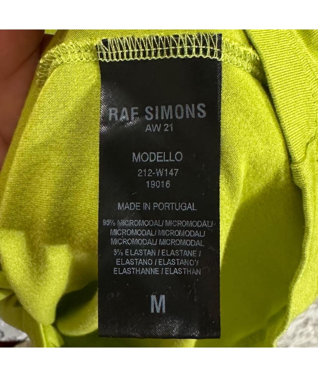 RAF SIMONS Салатовая хлопко-эластановая водолазка, фото 8
