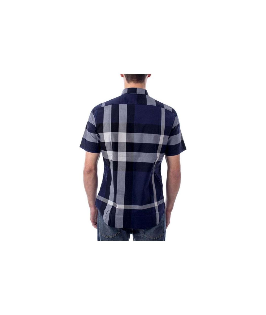 BURBERRY Синяя хлопковая кэжуал рубашка, фото 2