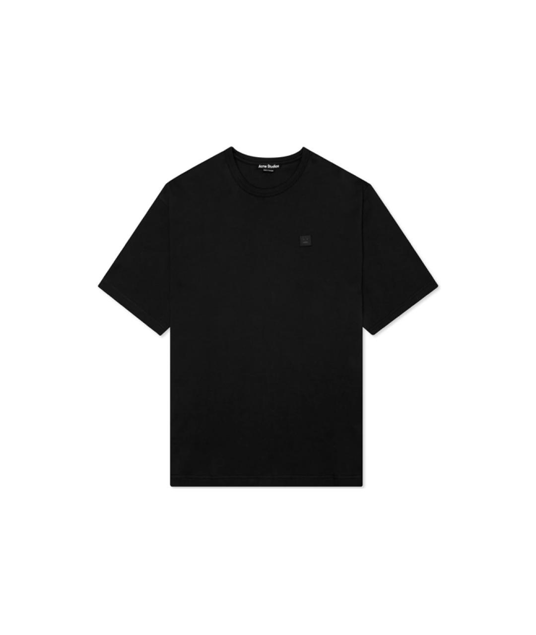 ACNE STUDIOS Черная хлопковая футболка, фото 1