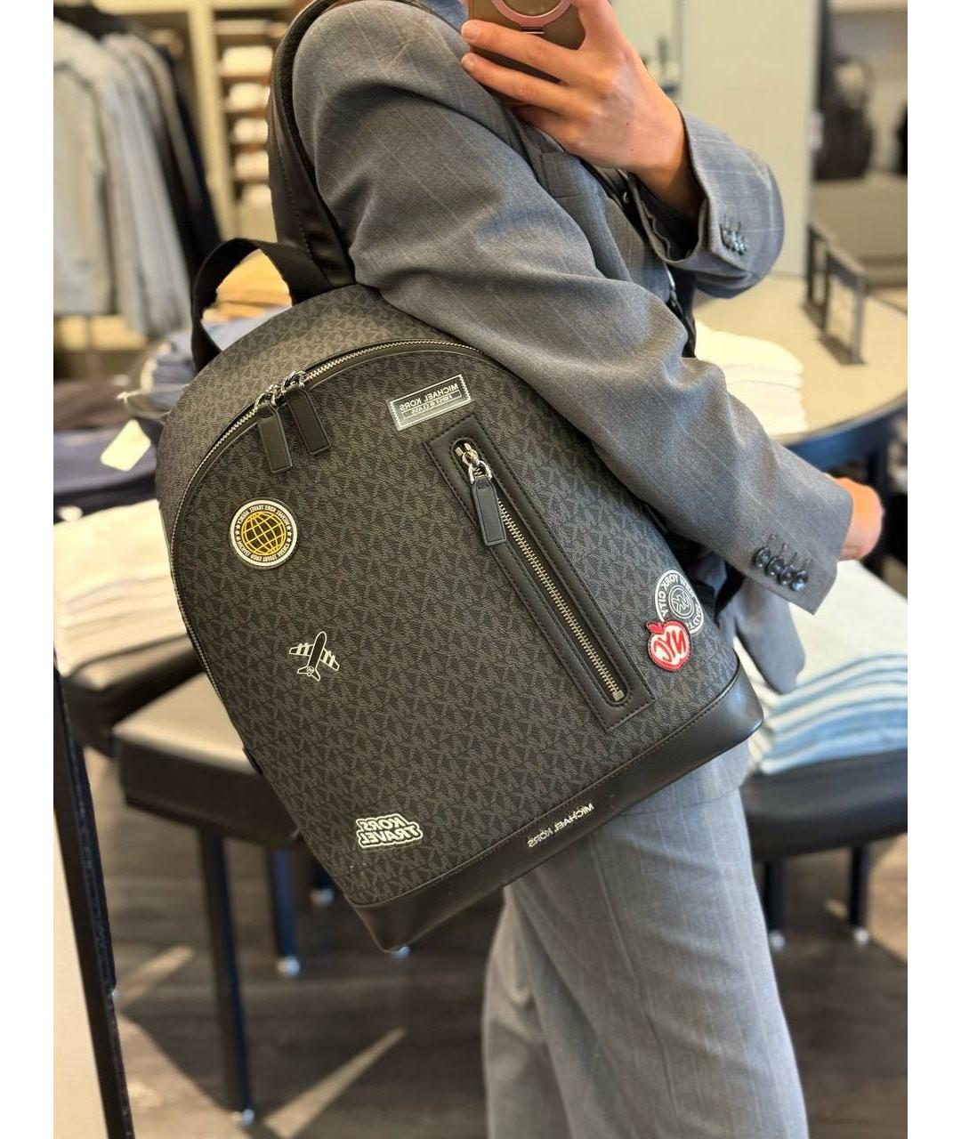MICHAEL KORS Черный рюкзак, фото 5