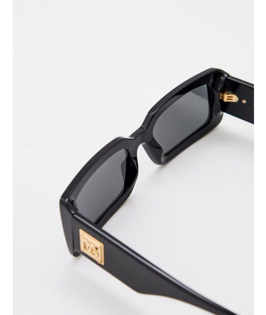 DOLCE&GABBANA Черные пластиковые солнцезащитные очки, фото 2