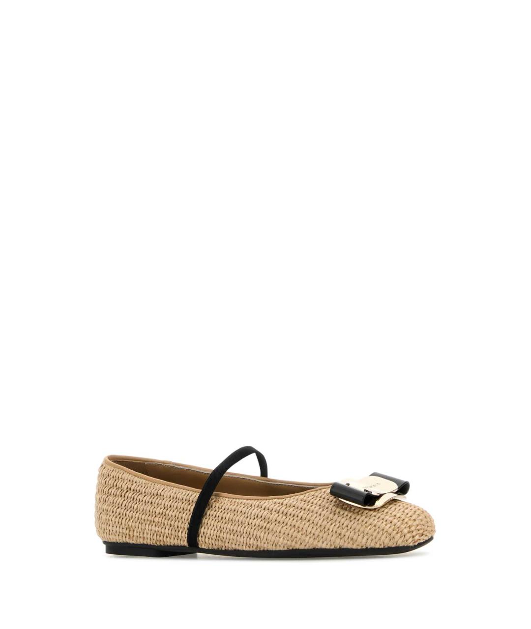 FERRAGAMO Бежевые балетки, фото 2