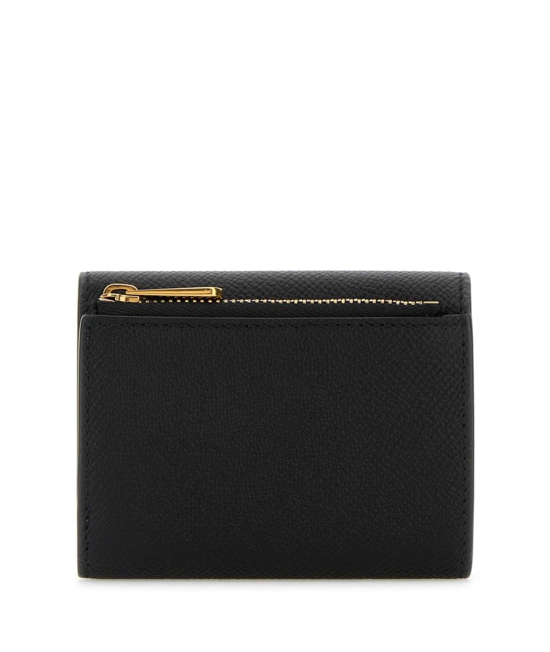 FERRAGAMO Черный кожаный кошелек, фото 3