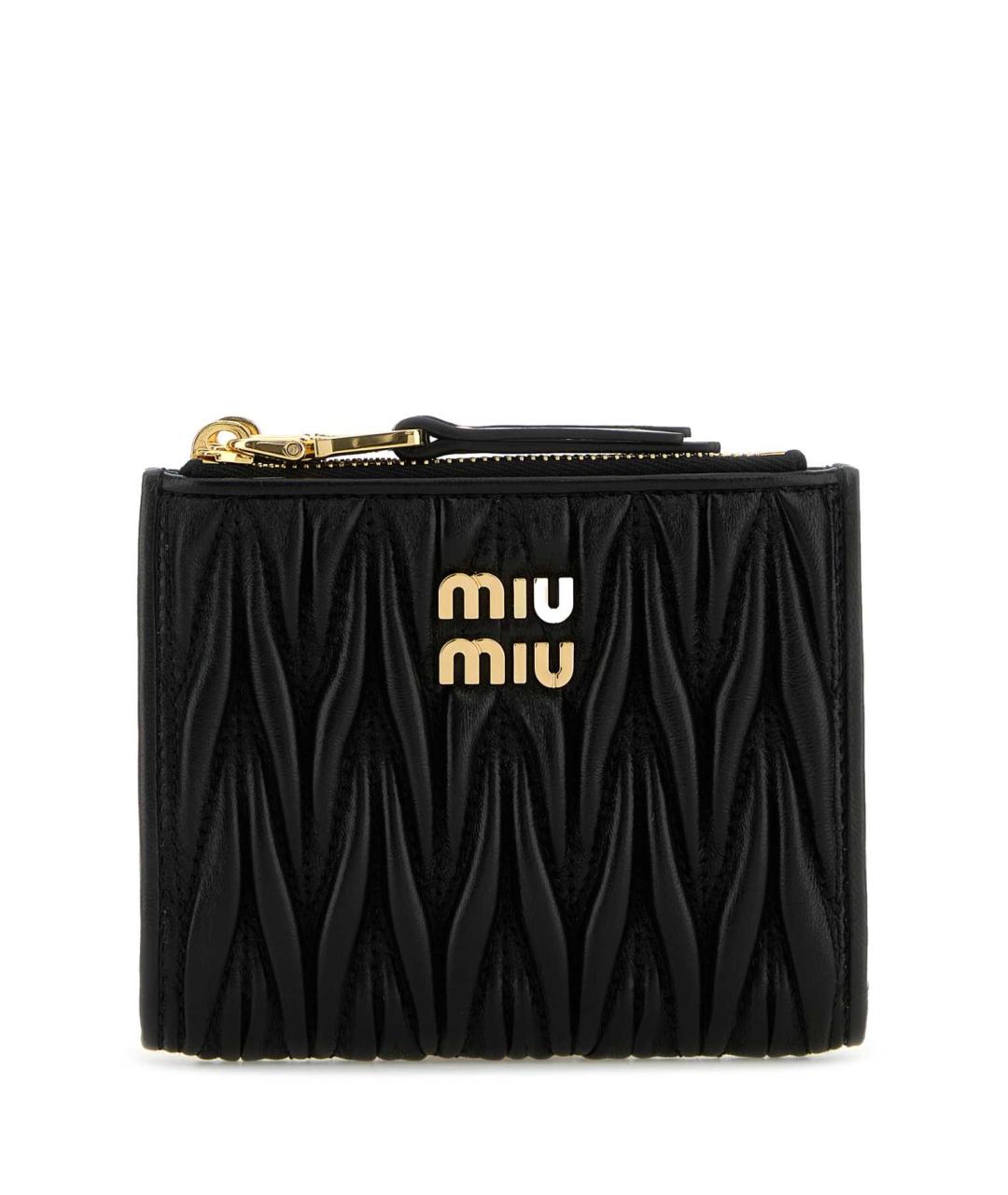 MIU MIU Черный кожаный кошелек, фото 1