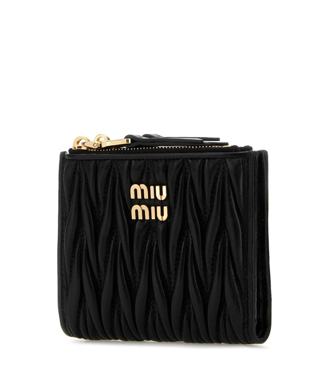 MIU MIU Черный кожаный кошелек, фото 2