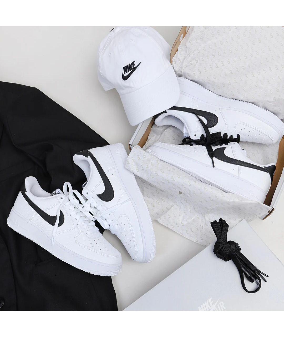 NIKE Белые кожаные низкие кроссовки / кеды, фото 4