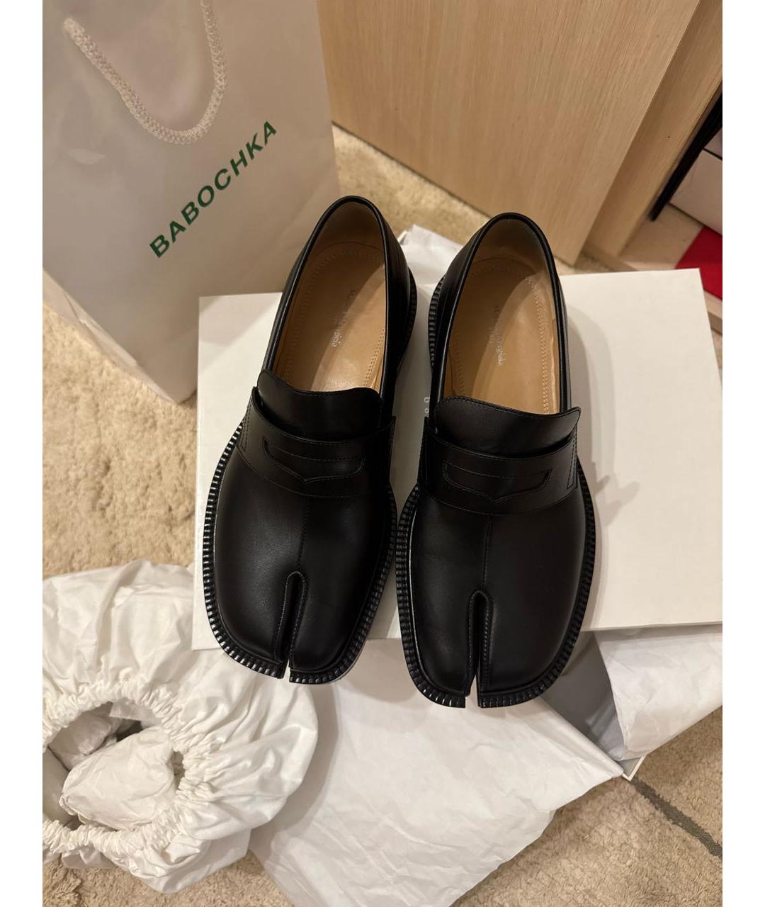 MAISON MARGIELA Черные кожаные лоферы, фото 4