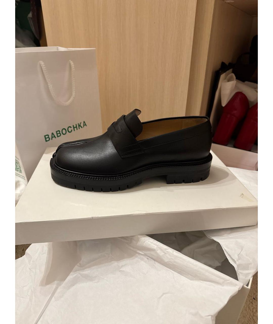MAISON MARGIELA Черные кожаные лоферы, фото 2