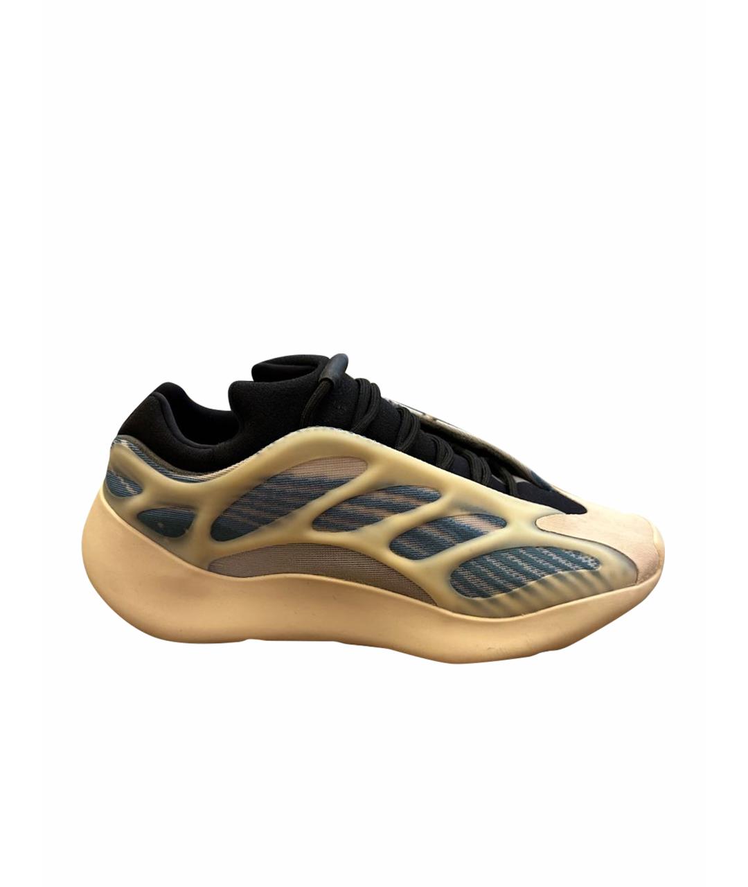 ADIDAS YEEZY Бирюзовые резиновые высокие кроссовки / кеды, фото 1