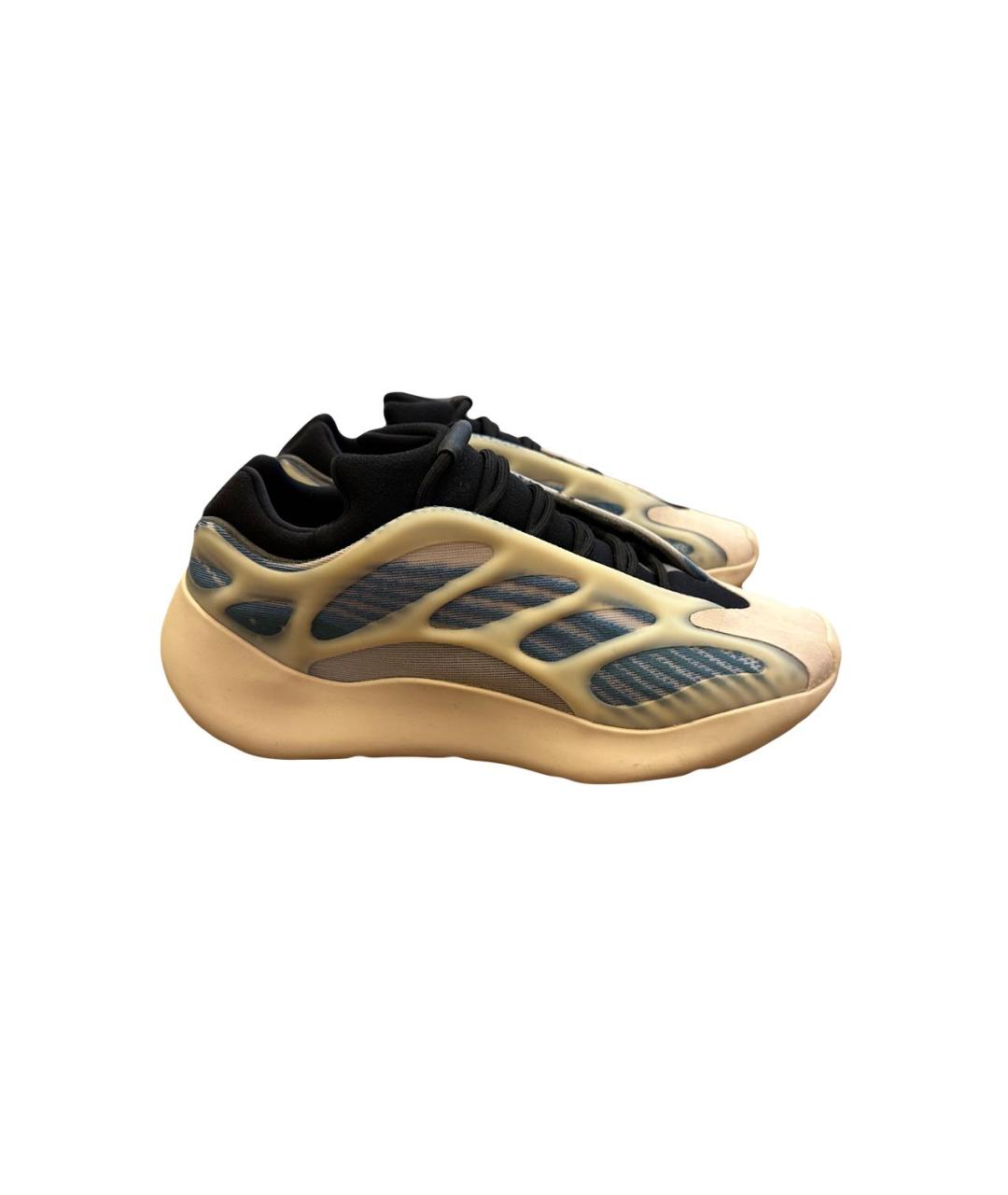 ADIDAS YEEZY Бирюзовые резиновые высокие кроссовки / кеды, фото 5