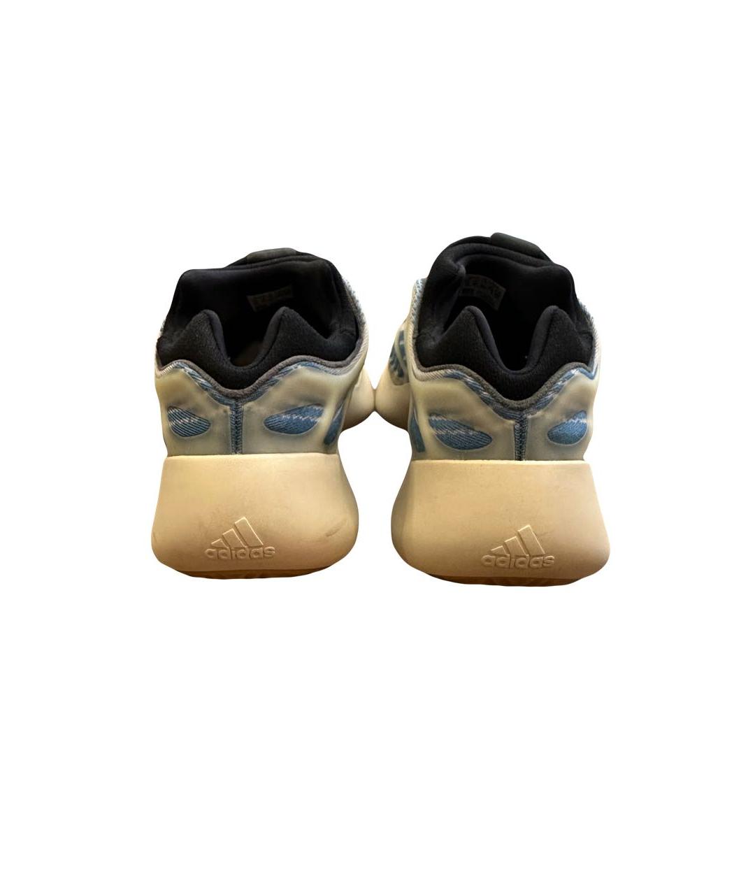 ADIDAS YEEZY Бирюзовые резиновые высокие кроссовки / кеды, фото 3