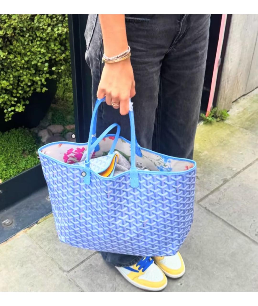 GOYARD Голубая сумка тоут, фото 5