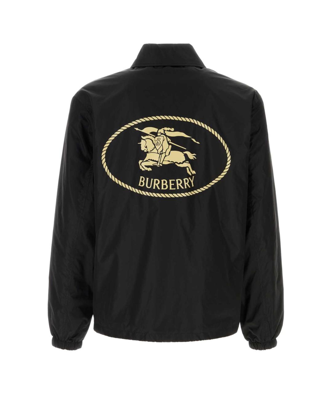 BURBERRY Черная полиэстеровая куртка, фото 2