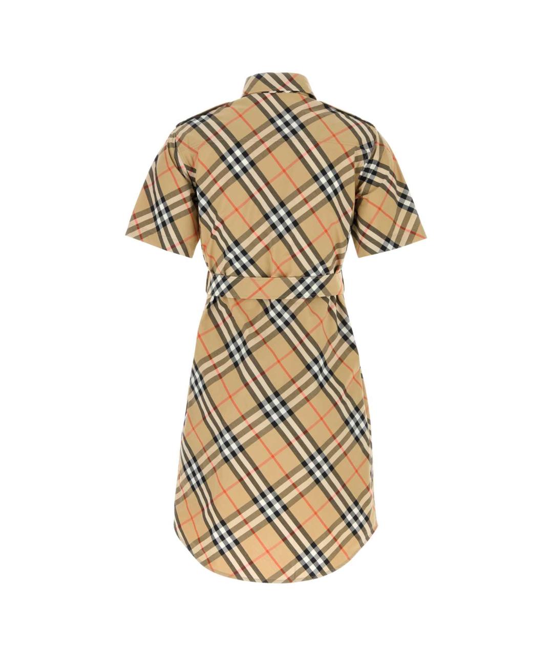 BURBERRY Бежевое хлопковое платье, фото 2
